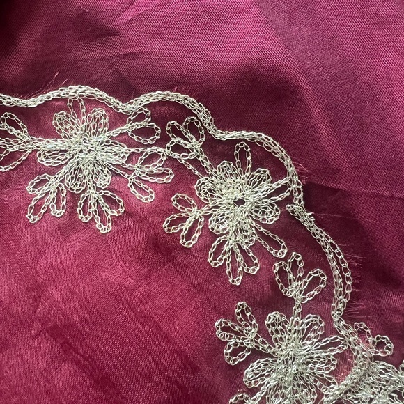 Deep red anarkali set - Picture 12 of 13